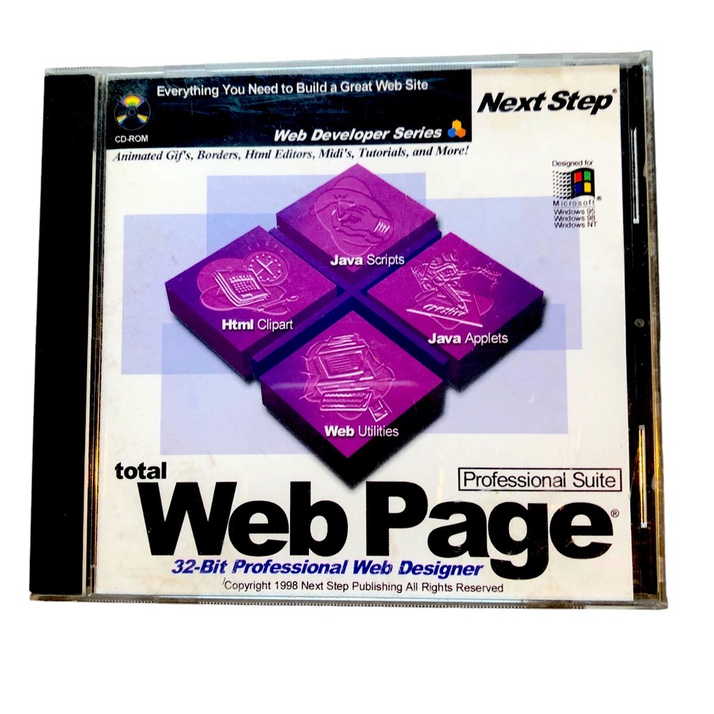 Microsoft Web Page Design 99 Professional Suite Next Step w Java & Clip Art